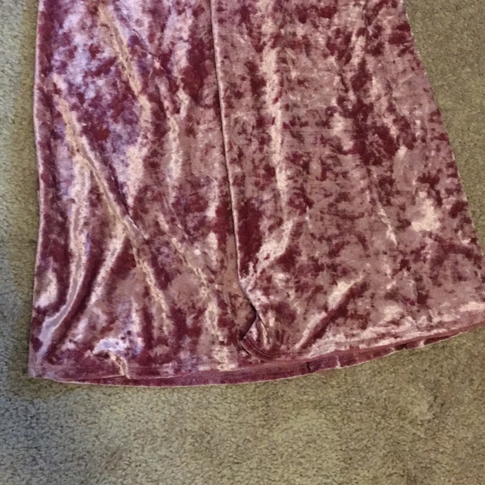 Pink Velvet Slip Dress - Picture 3 of 8